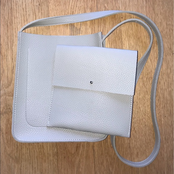 Dove Gray crossbody bag with insert - Picture 2 of 7